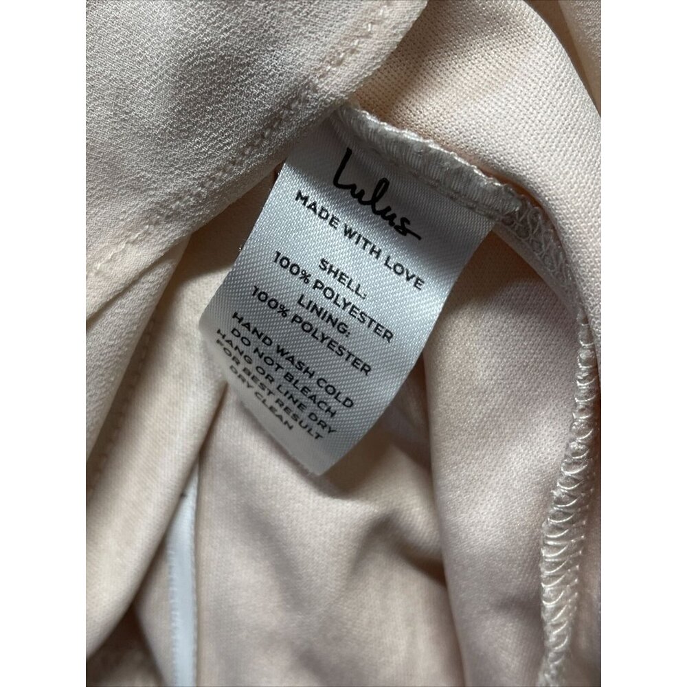 Lulus Womens Mini Cocktail Elegant Dress Sizel XS Light Pale Pink Peach - Picture 10 of 11